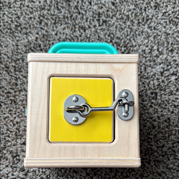 Lovevery Wooden Activity Cube with Handle - Picture 3 of 7